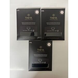 Theya Bamboo Period Incontinence Black Underwear Bikini Brief XXL Lot Of 3